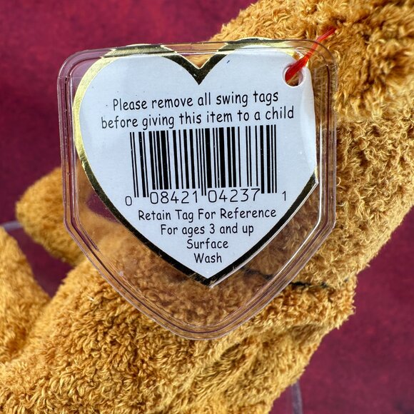 TY BEANIE BABY FUZZ THE BEAR ORIGINAL RETIRED RARE DATE ERROR - Picture 3 of 5